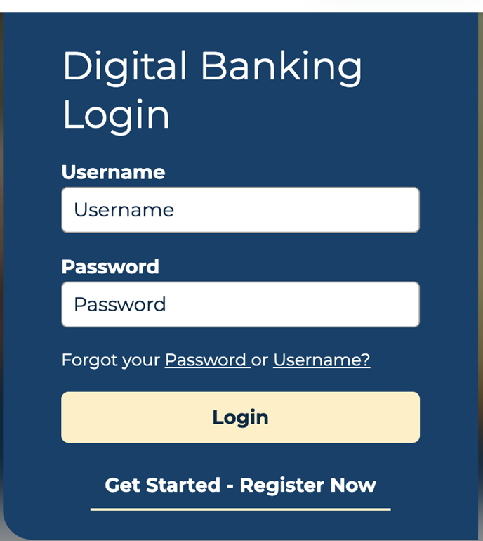 3Rivers digital banking login screen 3Rivers digital banking login screen