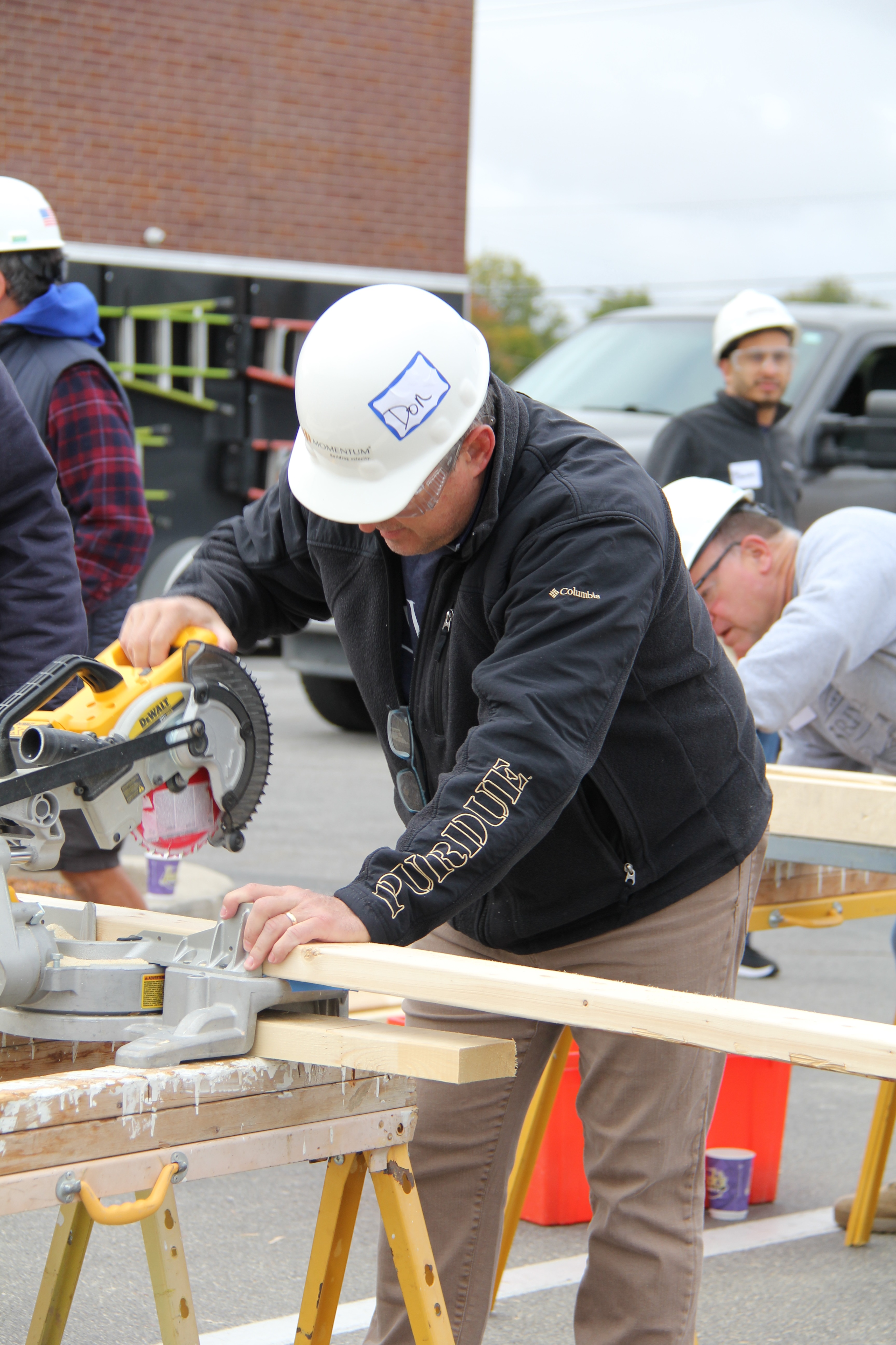 Don Cates Volunteering for Habitat for Humanity